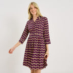 Robe longueur genou imprimé cœur  - 1