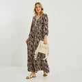 Robe longue imprimé cachemire  - 1