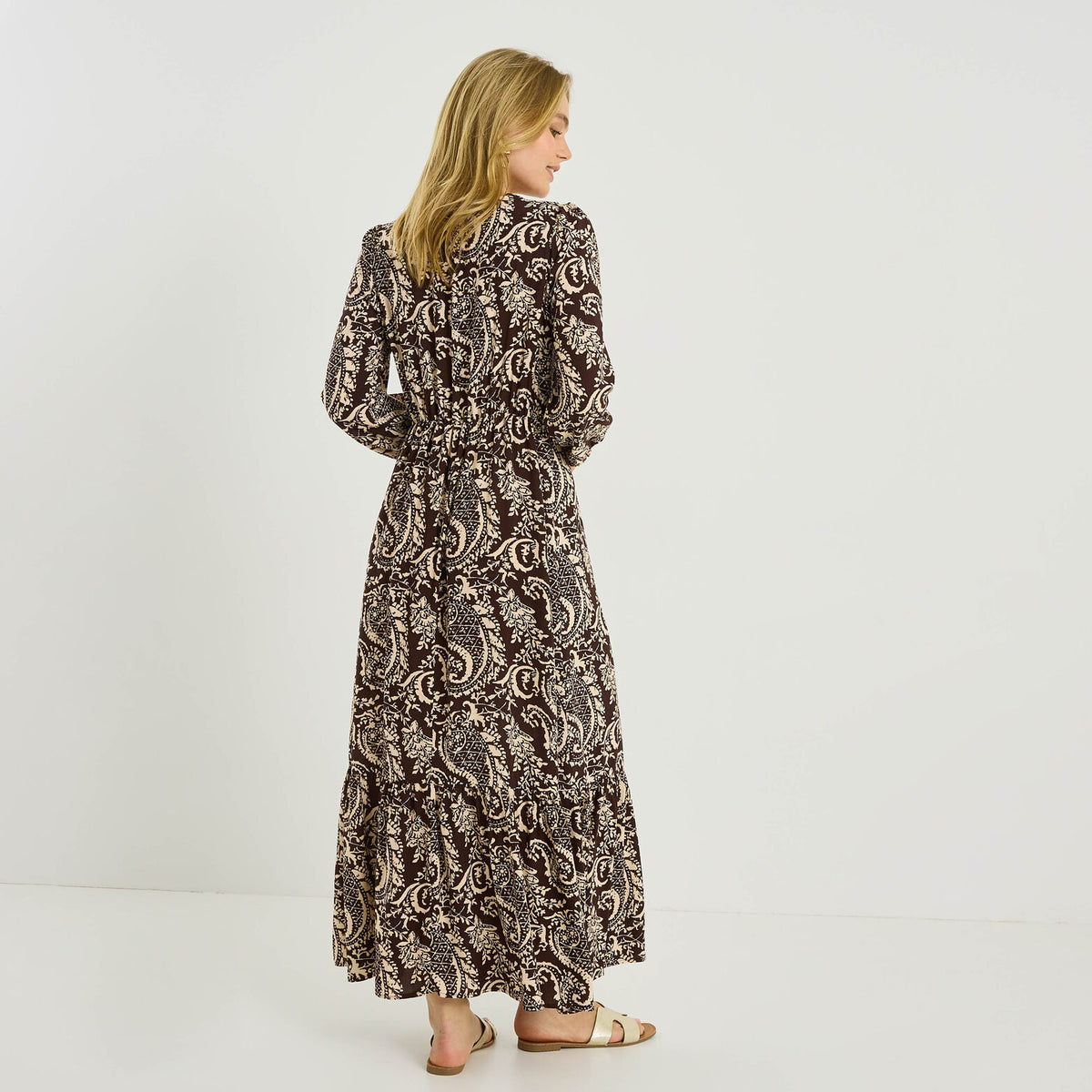 Robe longue imprimé cachemire  - 2