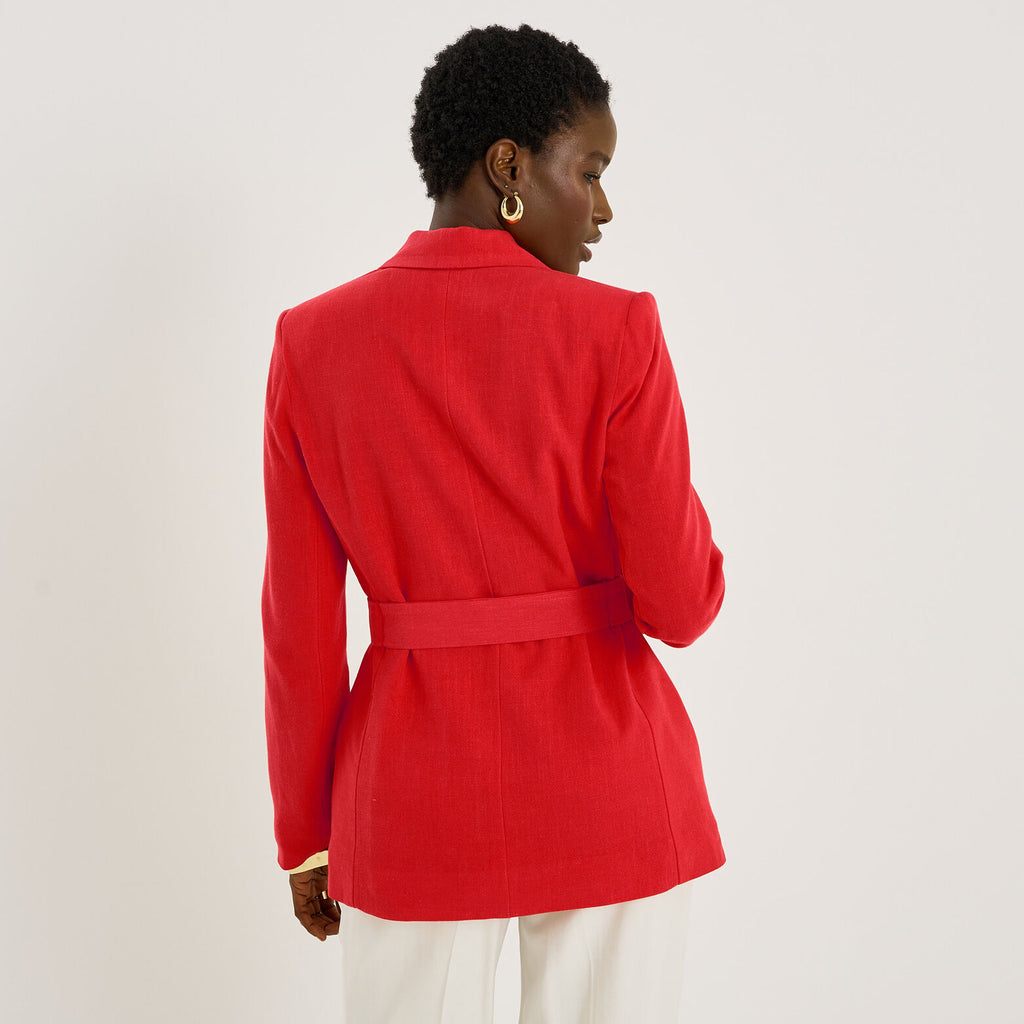 Blazer ceinturé double boutonnage femme - 2