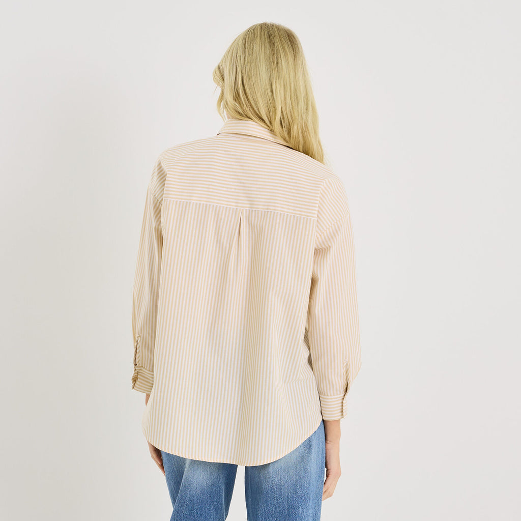 Chemise rayée avec broderie femme - 2