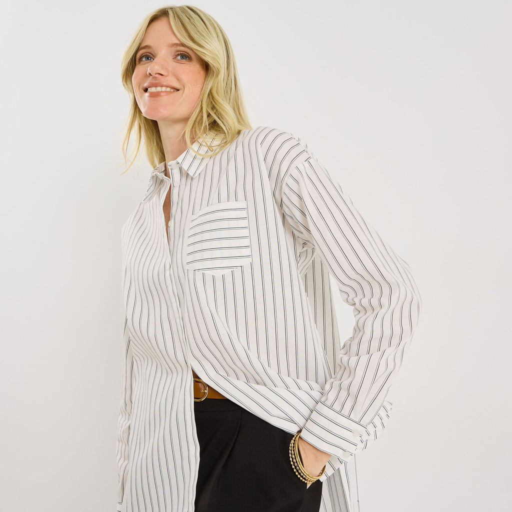 Chemise à rayures femme - 1