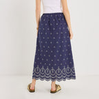 Jupe longue fluide broderie anglaise - 2