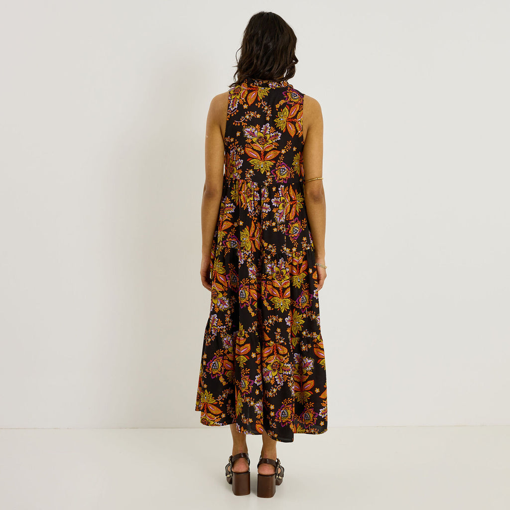 Robe longue sans manches imprimé bohème  - 2