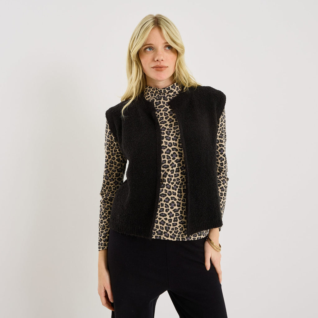 Gilet sans manches uni femme - 1