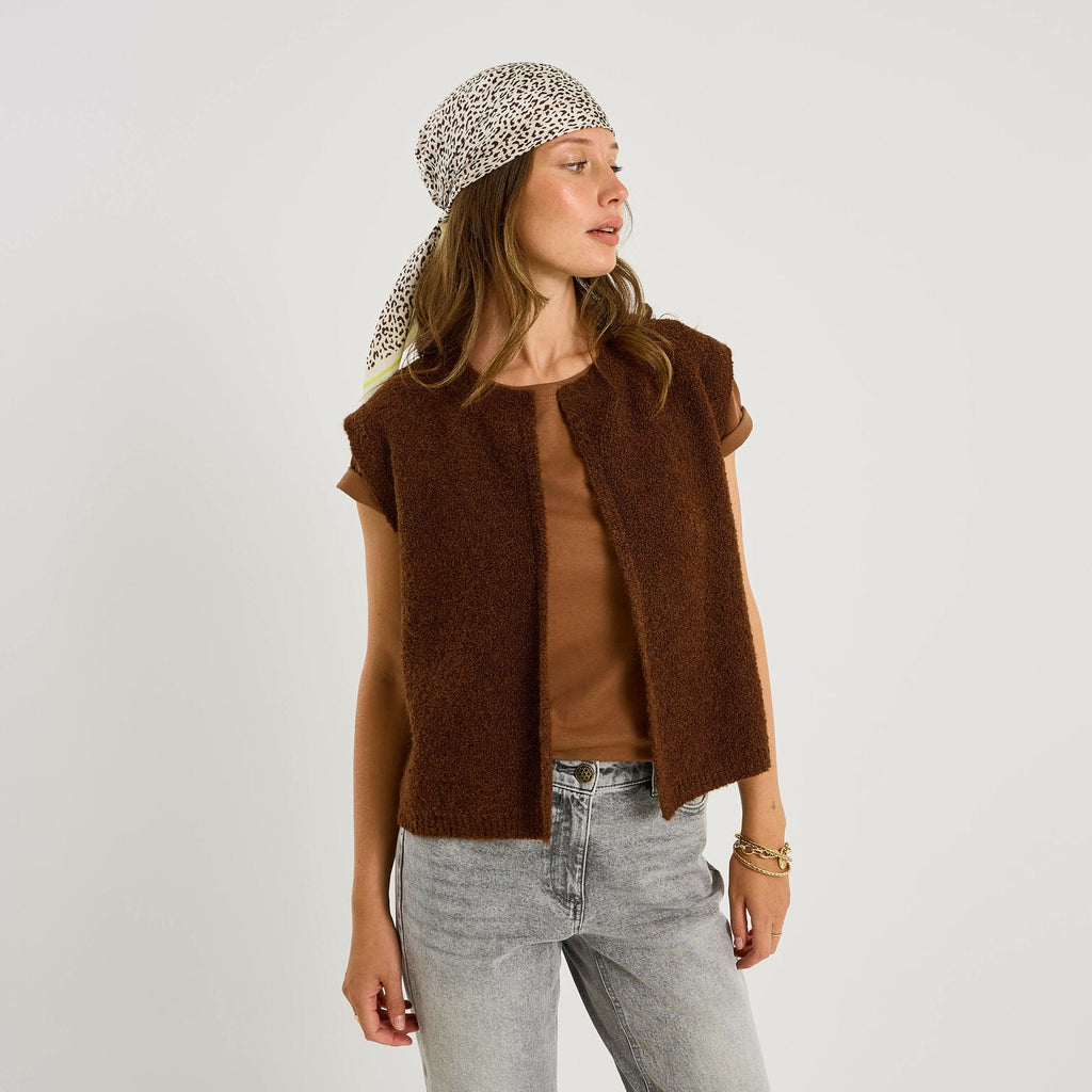 Gilet sans manches uni femme - 1