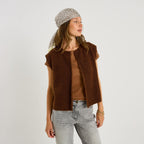 Gilet sans manches uni femme - 1