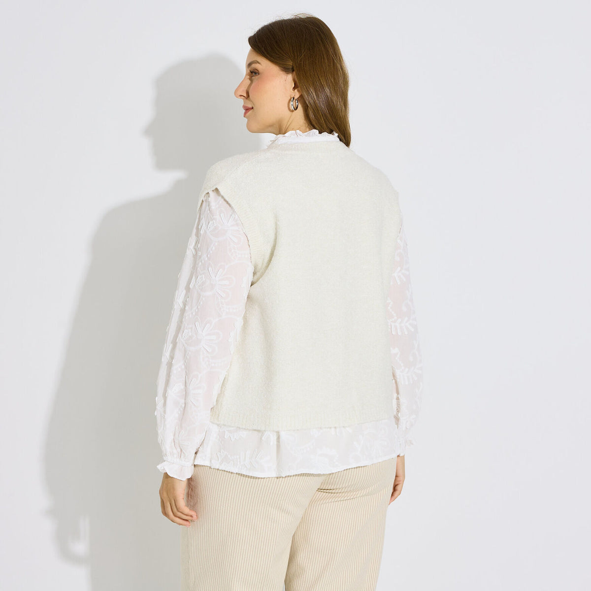 Gilet sans manches uni femme - 2