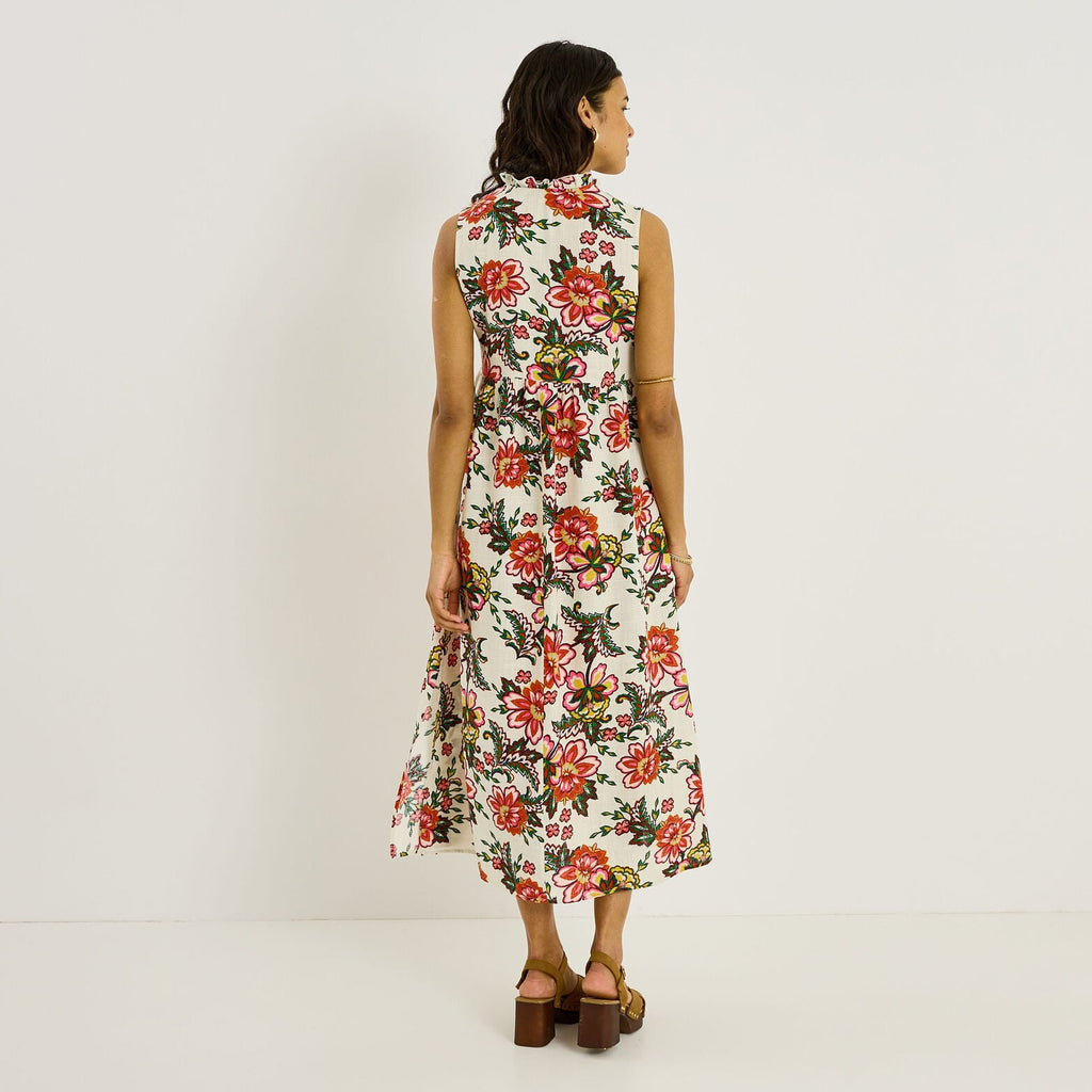 Robe longue sans manches imprimé floral - 2