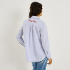 Chemise rayée à broderies femme - 2