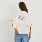 Chemise oversize brodée femme - 2