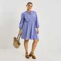 Robe courte rayures verticales - 1