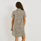 Robe chemise courte imprimé léopard - 2