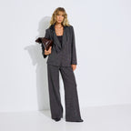 Pantalon large en maille femme - 1