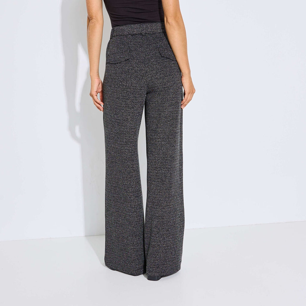 Pantalon large en maille femme - 2