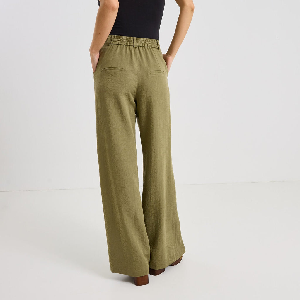 Pantalon large à pinces femme - 2