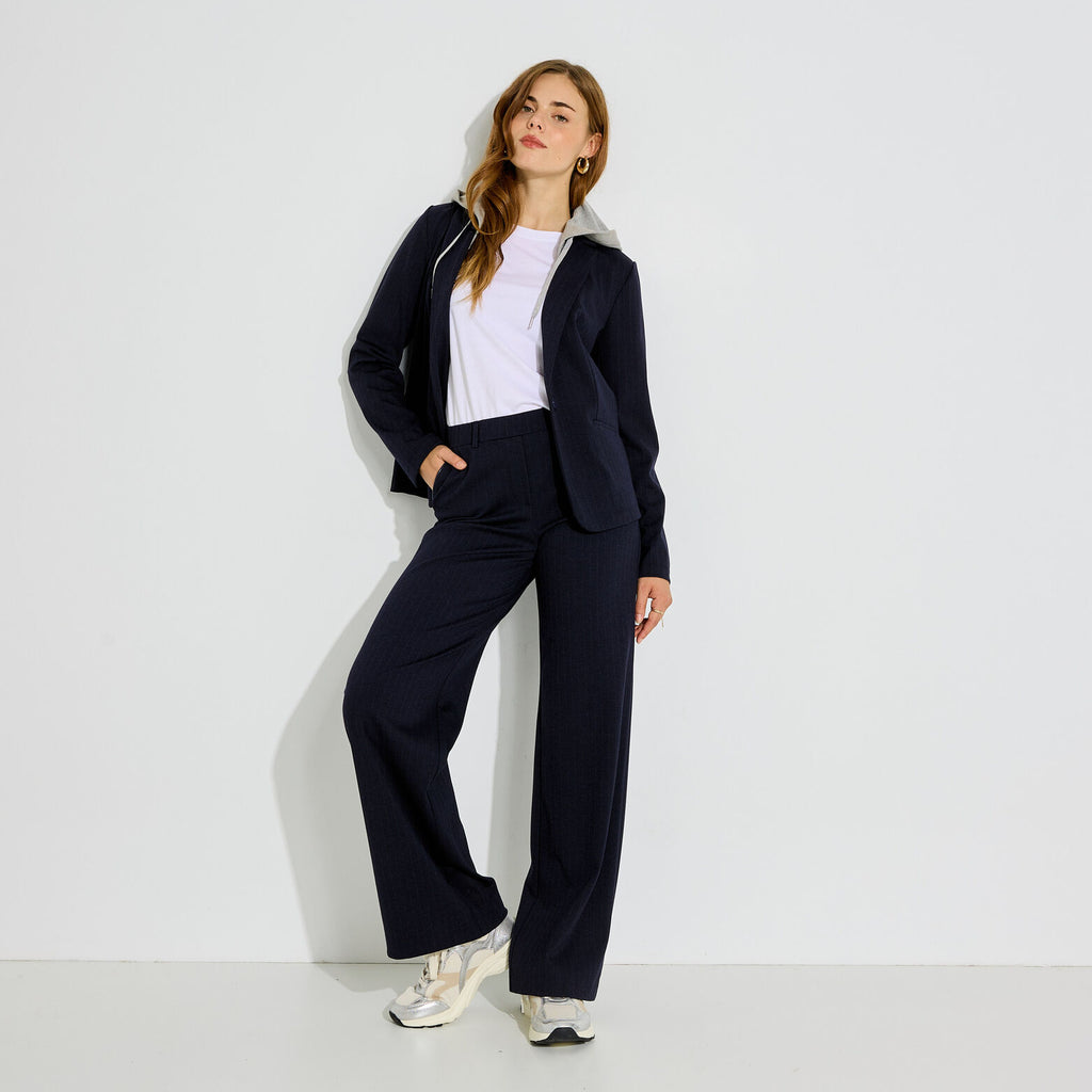 Pantalon large rayé femme - 1