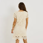Robe droite courte en crochet  - 2