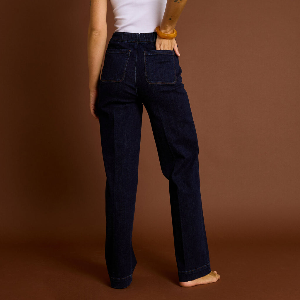 Jean flare à pont POMPON F02 femme. - 2