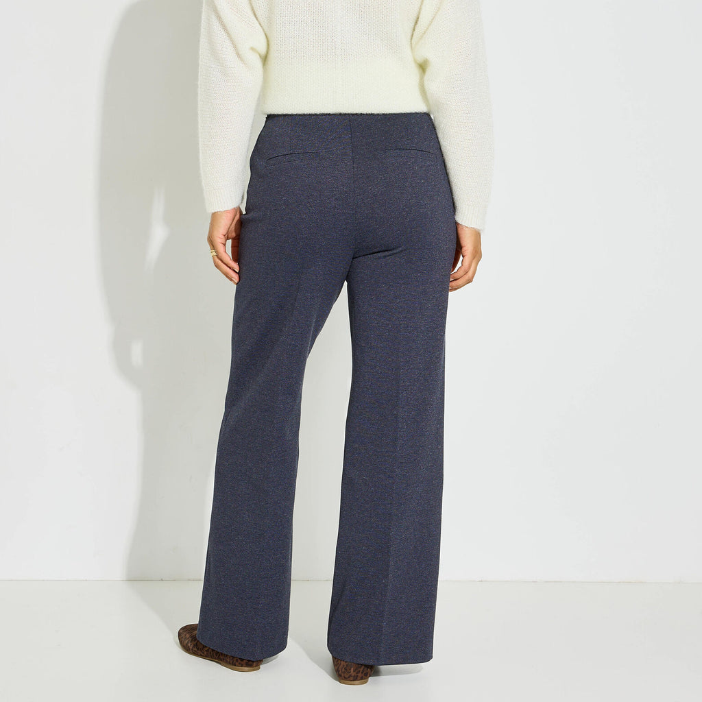 Pantalon pont large en maille femme - 2