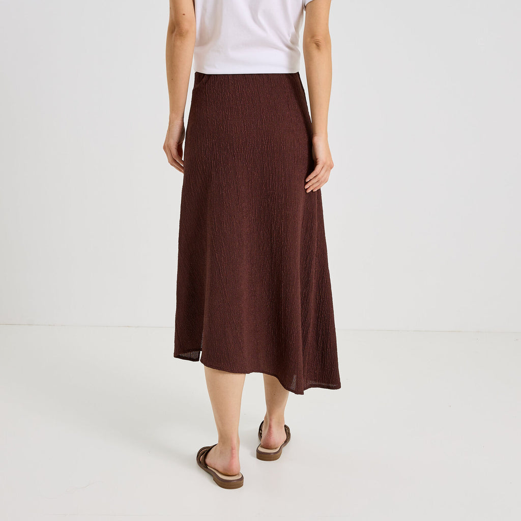 Jupe asymétrique mi mollet détail bijou - 2