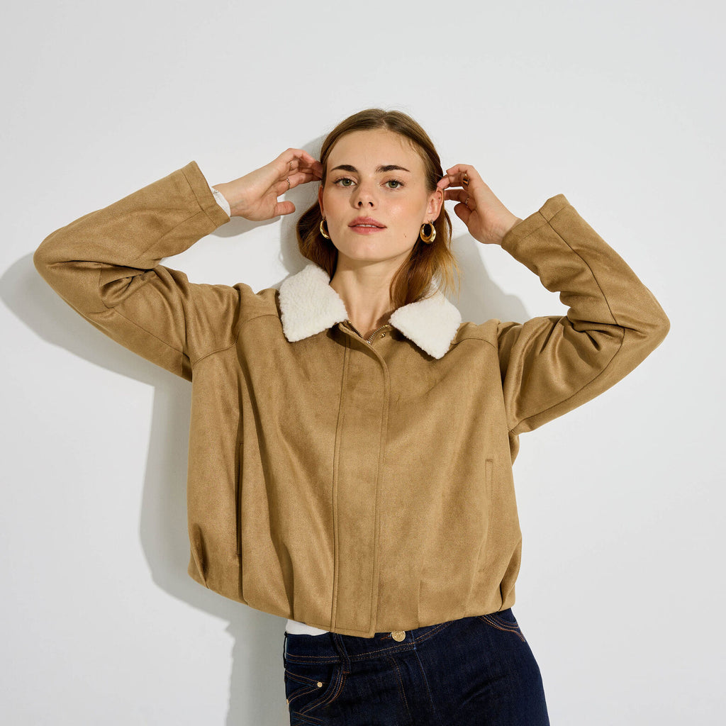 Blouson col amovible femme - 1