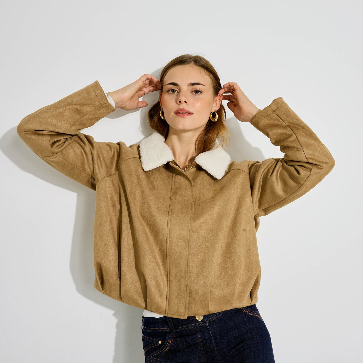 Blouson col amovible femme - 1