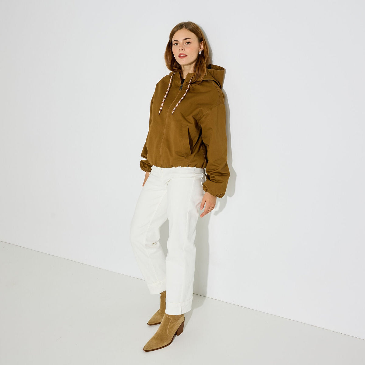 Blouson court à capuche femme - 1