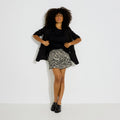 Jupe-short courte imprimé zébré - 1