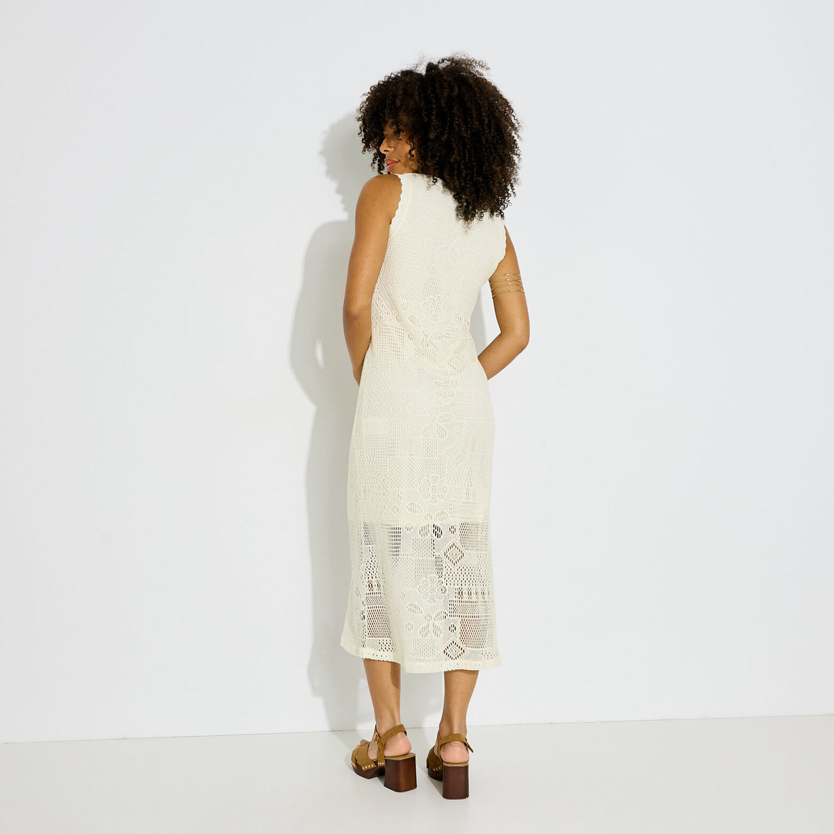 Robe longue en maille ajourée - 2