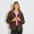 Blouson imperméable à capuche femme - 1