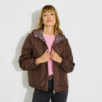 Blouson imperméable à capuche femme - 1