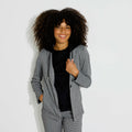 Veste Blazer maille à capuche femme - 1
