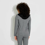 Veste Blazer maille à capuche femme - 2