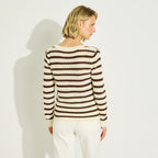 Pull rayé en maille ajourée femme - 2