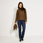 Manteau court zippé femme - 1