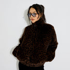 Manteau court léopard femme - 1