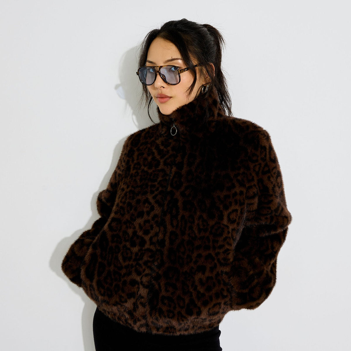 Manteau court léopard femme - 1