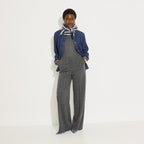Pantalon large à carreaux femme - 1
