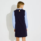 Robe courte 2-en-1 pull et chemise  - 2