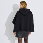 Poncho à capuche boutonné femme - 2