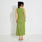 Robe longue sans manches avec fente - 2