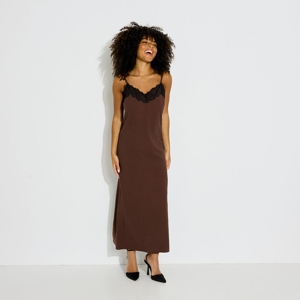 Robe nuisette longue habillée - 1
