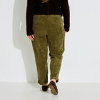 Pantalon chino velours à revers femme - 2