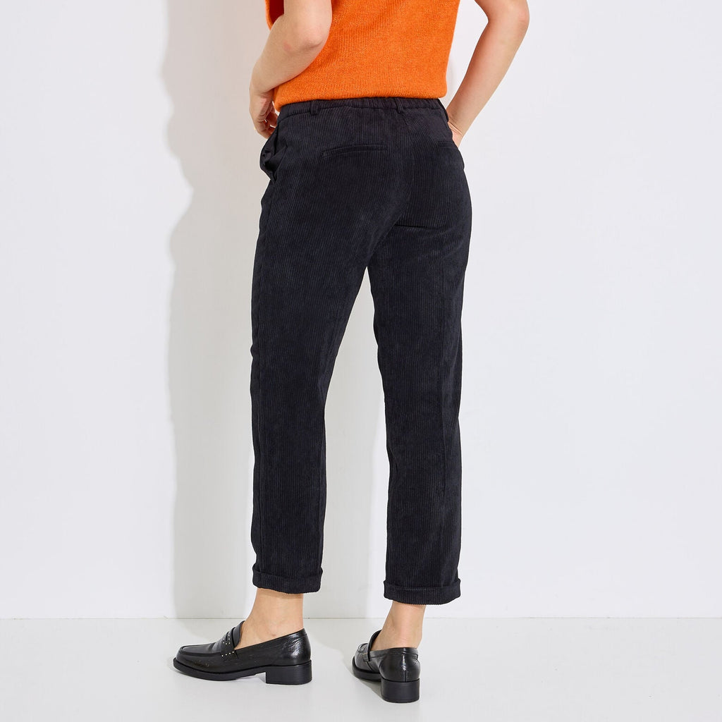 Pantalon chino velours à revers femme - 2