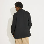 Manteau court droit caban boutonné femme - 2