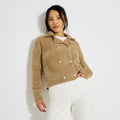 Gilet fluffy double boutonnage femme - 1