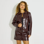 Blouson effet verni femme - 1