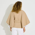 Poncho court ceinturé femme - 2