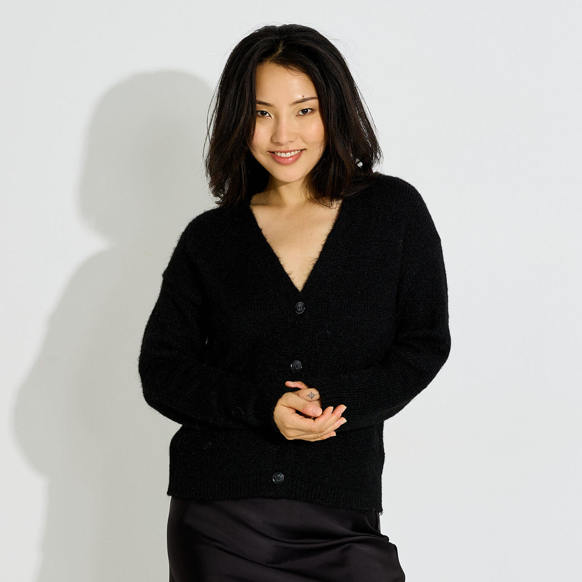 Gilet col V femme - 1